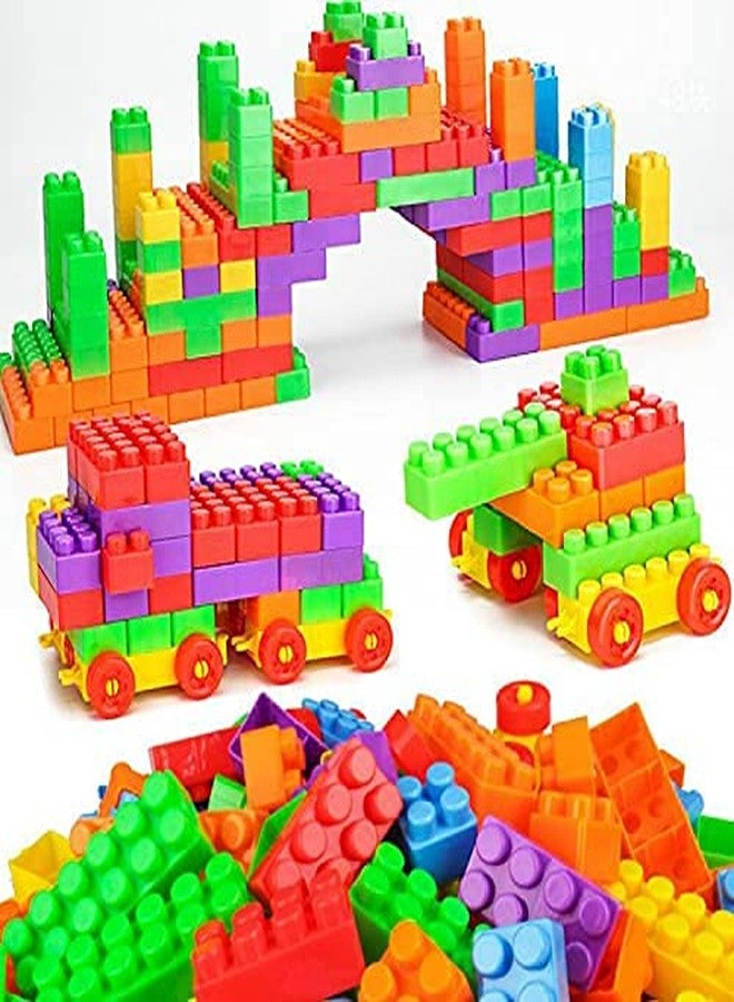 PULSBERY Plastic Big Size Building Block Game Set for for 3+ Years Old Kids Boys & Girls,Multi Color,Pack of 200 Piece (Building Block Toy) - Image 5